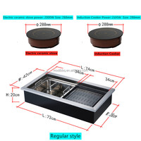Mini barbecue électrique sans fumée 220V, table de cuisson, fondue coréenne, restaurant intérieur pour petits espaces