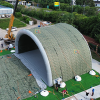 Hangar gonflable publicitaire portable en PVC pour le stockage d'avions, structures soutenues par l'air pour les événements, utilisation en extérieur, durable, imperméable