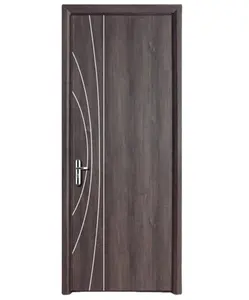 Porte en bois WPC au design moderne Porte en bois étanche pour chambre Porte insonorisée Vente en gros