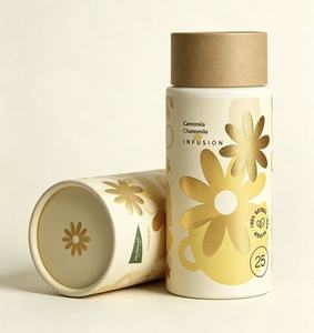 Custom Eco-Friendly Paper Tube Packaging With Gold Foil Printing For All Size Cosmetics <b>Perfume</b> Essential Oil Beauty Products - Product Image 2