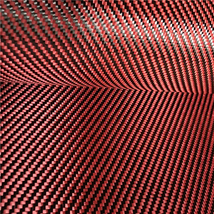colored carbon aramid hybrid cloth woven