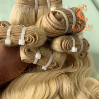 Extensions de cheveux humains blonds 613, double trame, style ondulé, vierges, non traités, qualité supérieure indienne, doux, brillants, personnalisables