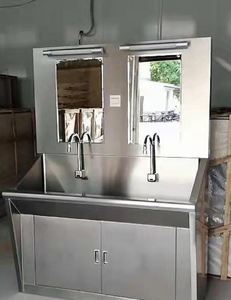 Produzione di fabbrica ospedale operativo teatro <span class=keywords><strong>Scrub</strong></span> lavello in acciaio inox stazione con il ginocchio Touch ospedale lavandino - Product Image 2