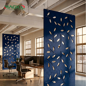Nuovo Stile di Pannello Acustico Sospeso Traforato, Divisorio Fonoassorbente in Feltro per Uffici Open Space e Sale Riunioni - Product Image 4