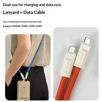 Cordon tressé universel en nylon/ABS pour téléphone portable, tablette, ordinateur portable – Câble de données et de charge rapide PD Type-C