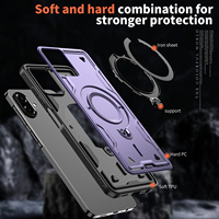 Coque antichoc blindée avec support magnétique rotatif à 360° pour véhicules, compatible Samsung A08 A07 A06 4G 5G – Vente en gros