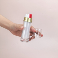 Flacon à double pompe de haute qualité avec paroi épaisse pour emballage de soins de la peau de luxe sans air