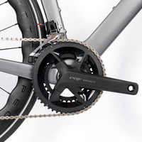Vélo de route en fibre de carbone homologué CE, 24 vitesses, transmission électronique sans fil, freins à disque hydrauliques, vélo aérodynamique