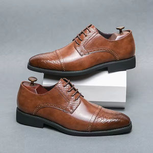 Size Custom Waterproof Breathable <b>Arch</b> <b>Support</b> Lace-up Shoes All Seasons Wedding Party Office Mens Formal Italian Fashion Luxury - Product Image 5