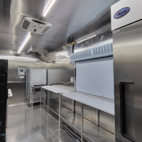 Camion de restauration mobile entièrement équipé pour pizzas, cuisine mobile, four à pizza en acier inoxydable, chariot alimentaire personnalisé, CE DOT