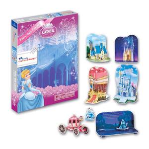 57 pièces/boîte <span class=keywords><strong>carton</strong></span> bâtiment modèle bricolage château 3D Puzzle pour la vente en gros - Product Image 5