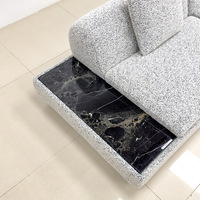 Italienische minimalist ische High-End-Baumwolle Leinen Stoff Super Moon Sofa Set Wohnzimmer Schnitts ofa mit Schwamm Füllmaterial