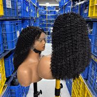 Perruques en cheveux humains vierges vietnamiens HD frontales afro crépus bouclés, pré-épilées, cheveux bruts, densité 250%, longues, pour femmes noires, vente en gros