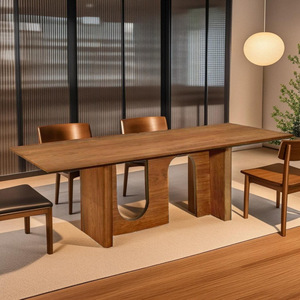 Solid Wood Dining <b>Table</b> Rectangle Stable Design For Dining Room Home Use - Product Image 4