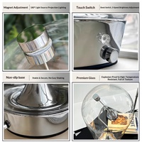 Lampe de table LED en verre chromé au design moderne et épuré, lumière d'ambiance nocturne pour cafés, chambres, dortoirs, éclairage de luxe