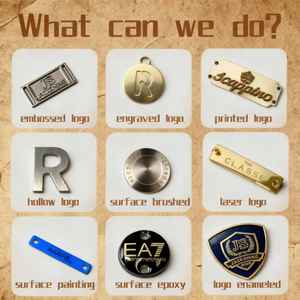 Etiquetas Personalizadas para Ropa <span class=keywords><strong>con</strong></span> Logotipo, Placas de Oro de 14k en Relieve, Impermeables, <span class=keywords><strong>Grabadas</strong></span>, Lavables y Ecológicas - Product Image 4