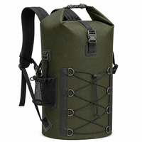 Sac à dos étanche personnalisé OEM, grande capacité 20-36L, en PVC résistant à l'usure, avec fermeture roll-top, idéal pour la navigation, la randonnée et le camping