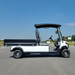 Véhicule <span class=keywords><strong>utilitaire</strong></span> électrique 2 <span class=keywords><strong>places</strong></span>, voiturette de golf avec benne de chargement ou livraison de marchandises urbaine pour hôtels, fermes et aéroports - Product Image 1