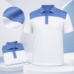 Polos de Talla Grande para Hombre, Camiseta Polo con Bloques de Color, Corte Clásico, Tela Piqué Suave, Ropa Casual para Hombre - Product Image 2