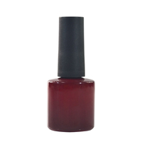Fabricant direct 10ml cylindre vide conteneur clair mat noir brillant blanc verre vernis à ongles bouteille d'huile avec bouchon à vis