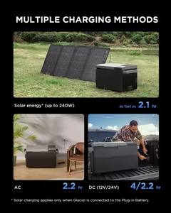 <span class=keywords><strong>ECOFLOW</strong></span> GLACIER Refroidisseur électrique portable 40 Qt (38L) Machine à glaçons Double zone WIFI APP Contrôle Réfrigérateur solaire Réfrigérateur de voiture - Product Image 4