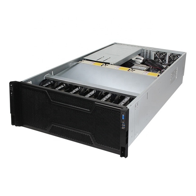 Industrial Grade 4U 6 GPU AI Inference Server Chassis Integrated with Redundant Power Supplies for Reliable Efficient AI Tasks