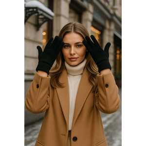 Guantes Unisex de Algodón Tejido Color Blanco Roto para Deportes, Esquí, Uso Diario y al Aire Libre, Suaves y Cómodos-Eld01 - Product Image 4