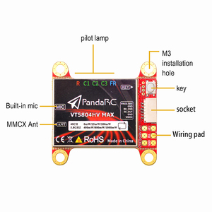 Émetteur populaire <span class=keywords><strong>VT</strong></span> 5804 MAX 1W pour drone FPV RC longue portée 5.8Ghz 4.9Ghz VTX 5.8W 2.5W 1.6W 1W pour accessoires DIY - Product Image 2