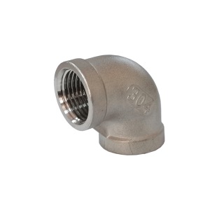 DD12043 OMANS <span class=keywords><strong>Coude</strong></span> à 90° en acier inoxydable forgé, surface lisse, avec trou de montage de 1/2 pouce et garantie de 5 ans - Product Image 1