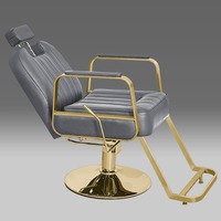 Chaises de salon bon marché Fauteuil de barbier multifonction et coiffeur Fauteuil de coiffeur inclinable en cuir synthétique Salon de barbier