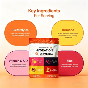 LuvVita Mezcla de Frutas Naturales para Adultos, Hidratación, Cúrcuma, <span class=keywords><strong>Vitamina</strong></span> C, <span class=keywords><strong>D</strong></span>, Zinc, Electrolitos en Polvo, Apoyo Inmunológico, Gestión de Energía, Salud - Product Image 2