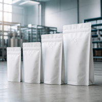 Sachet Doypack Personnalisé Blanc et Transparent, Options Mixtes, Qualité Alimentaire, Refermable avec Fermeture Ziplock, Logo Personnalisé pour Emballage Alimentaire