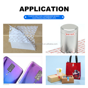 Tùy chỉnh Pet PP an ninh làm mất hiệu lực bằng chứng giả mạo Sticker an toàn bảo hành giả mạo hiển nhiên con dấu Nhãn dán nhãn cho giao hàng Hộp gói - Product Image 5