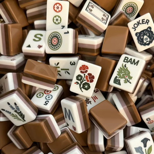 Set Mahjong Americano Moderno a Tema <span class=keywords><strong>Mabel</strong></span>, Tessere in Acrilico Multistrato, Ecologico, Portatile, Gioco da Tavolo per Casinò, Intrattenimento per Adulti - Product Image 1