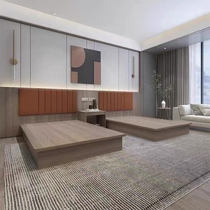 <span class=keywords><strong>Lit</strong></span> d'hôtel au design minimaliste moderne, taille 1,8 m, mobilier <span class=keywords><strong>de</strong></span> suite économique pour chambres simples/standard, usage commercial - Product Image 5