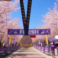 Médaille personnalisée pour les sports, récompense de triathlon personnalisée, trophée de course gravé avec cordon, cadeau unique pour la compétition de marathon