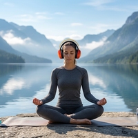 Casque de disco silencieux sans fil RF 2,4 G OEM lumineux avec transmetteur LED rechargeable pour fêtes et yoga