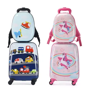 어린이 여행 트롤리 가방 ABS 롤링 수하물 가방 세트 소녀 여행 가방 mochila escolar infantil com rodinhasb 3d