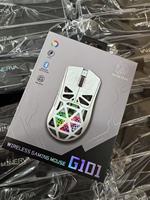 G101 Mouse Gaming Nirkabel RGB 4-Mode 12000dpi 1000hz 2.4GHz BT Ringan Pelacakan Laser Aksesoris PC Kustom Hadiah