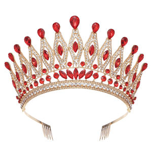 Nueva tiara de cristal de boda de lujo, coronas de diamantes de imitación de princesa, tiaras nupciales, corona para desfile de belleza - Product Image 4