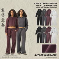 Ensemble de survêtement streetwear de luxe 2 pièces de haute qualité : sweat à capuche zippé coupe oversize et pantalon de jogging