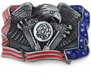 Factory Price customized American Eagle 3D Zinc Alloy Belt Buckle