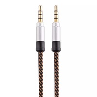Câble audio tressé en nylon avec conducteur en cuivre de 35 mm, 15 m/3 m, mâle-mâle, pour enregistrement AUX, vente en gros de câbles audio pour voiture