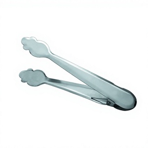 Momos Tong with Flower Design Stainless Steel Tongs Set Premium Stainless Steel <b>Bar</b> Kitchen Gadget <b>Utility</b> Tong - Product Image 1