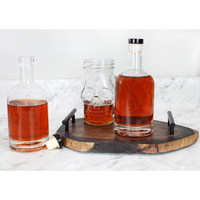 Bouteilles de liqueur de style nordique 12 oz 355 ml, bouteilles en verre transparent avec bouchons synthétiques en T