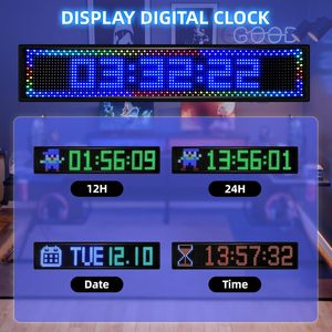 Écran LED flexible souple couleur pleine, programmable, avec texte défilant et contrôle par application, panneau adhésif pour vitrine. - Product Image 4