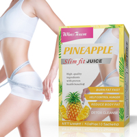 Jus de Pineapple Winstown Slim Fit, Détox Naturel, Perte de Poids, Poudre Instantanée, Contrôle de la Faim, Complément Alimentaire en Fibres, OEM