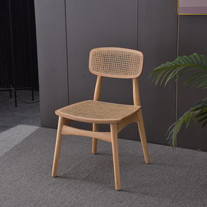 <span class=keywords><strong>Chaise</strong></span> de salle à manger en rotin et bois massif durable pour la maison – <span class=keywords><strong>Chaise</strong></span> en cannage pour salle à manger - Product Image 1