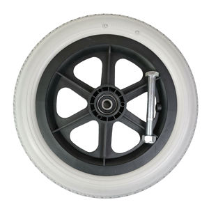 גלגלים מלאים מפוליאוריתן 12 אינץ' של חברת Hanak Factory לסיטונאות, תחליף לכיסאות גלגלים, הליכונים וגלגלי כיסא גלגלים קטנים - Product Image 1