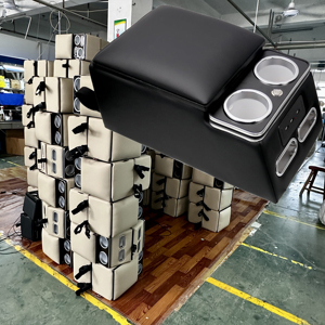 Reposabrazos universal multifuncional para asiento trasero de coche, caja de almacenamiento con luz de ambiente, portavasos personalizable, reposabrazos para asiento trasero - Product Image 6